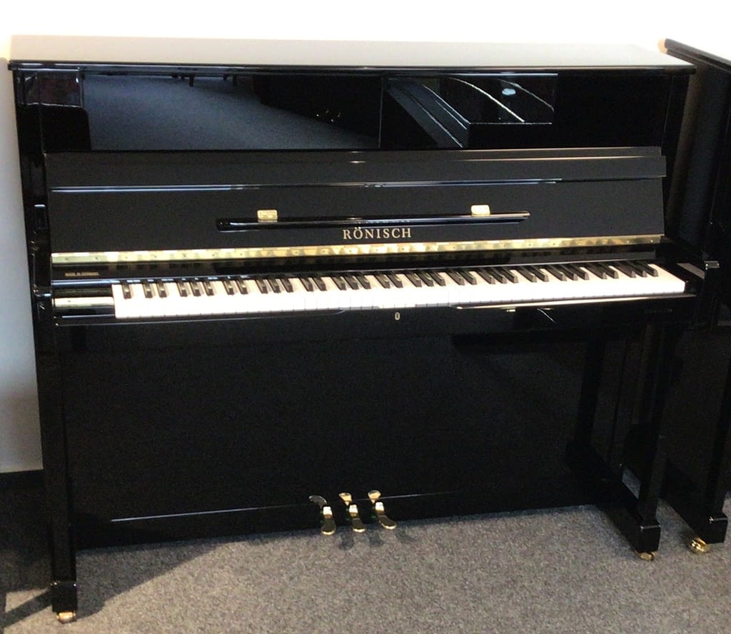 gebrauchtes deutsches Klavier, schwarz