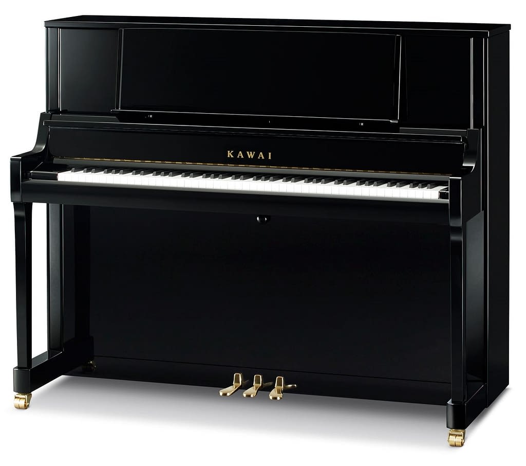 Klavier der Firma Kawai, Kawai Klavier K-400, Kawai Klavier schwarz poliert, Klavier-Atelier Burkhard Casper