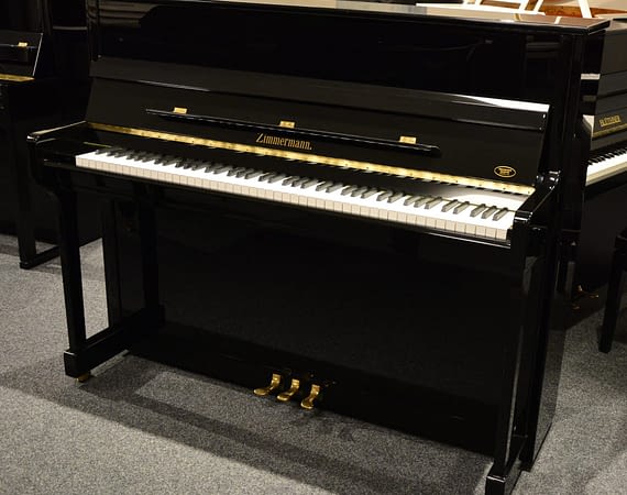 Zimmermann Klavier, schwarz poliert