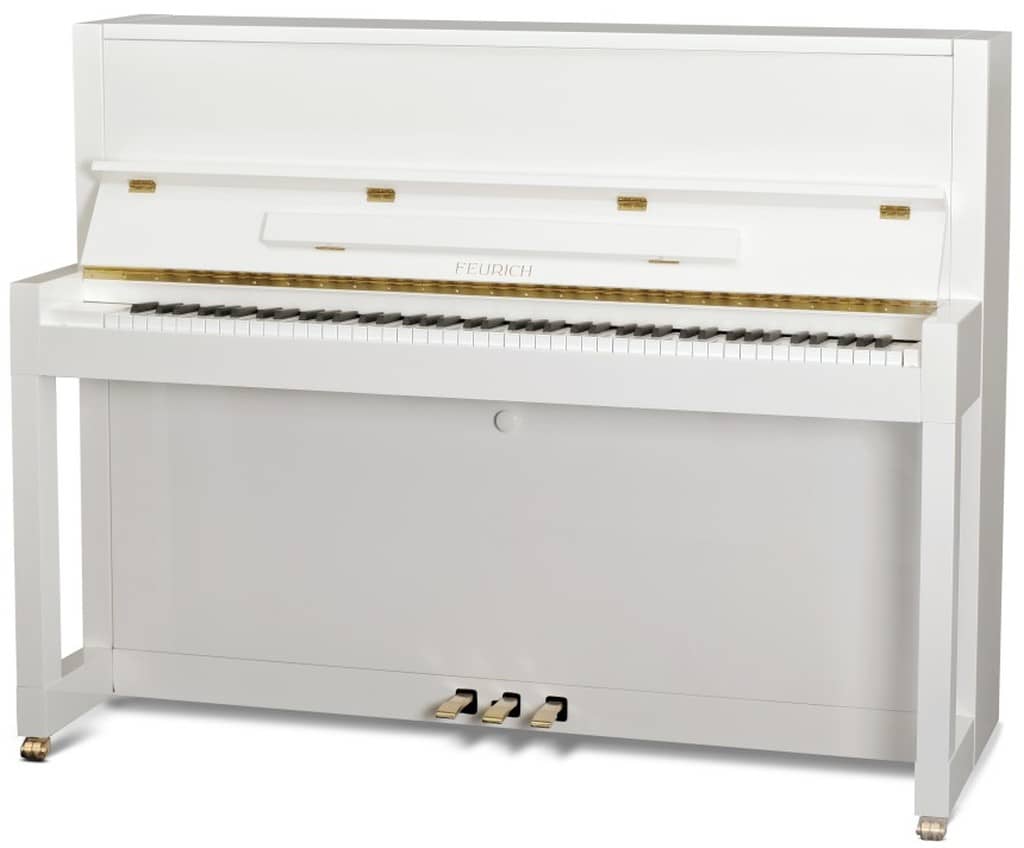 Feurich Klavier, weißes Klavier, Feurich Klavier 115, Klavier-Atelier Burkhard Casper